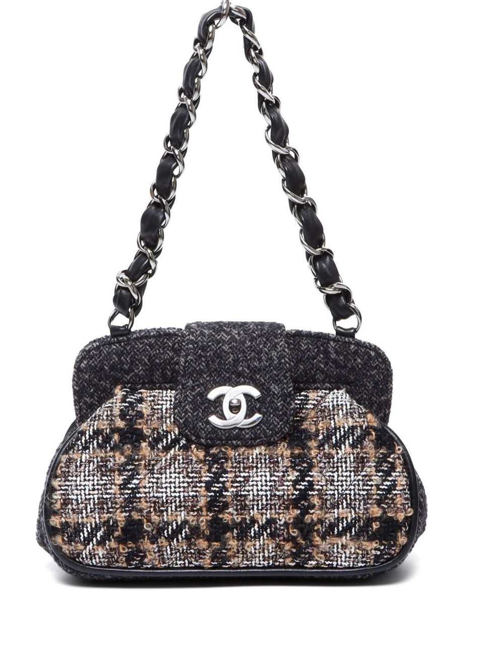 Affordable HOT SALE Women CHANEL shoulder bag tweed 2000 CC 0428